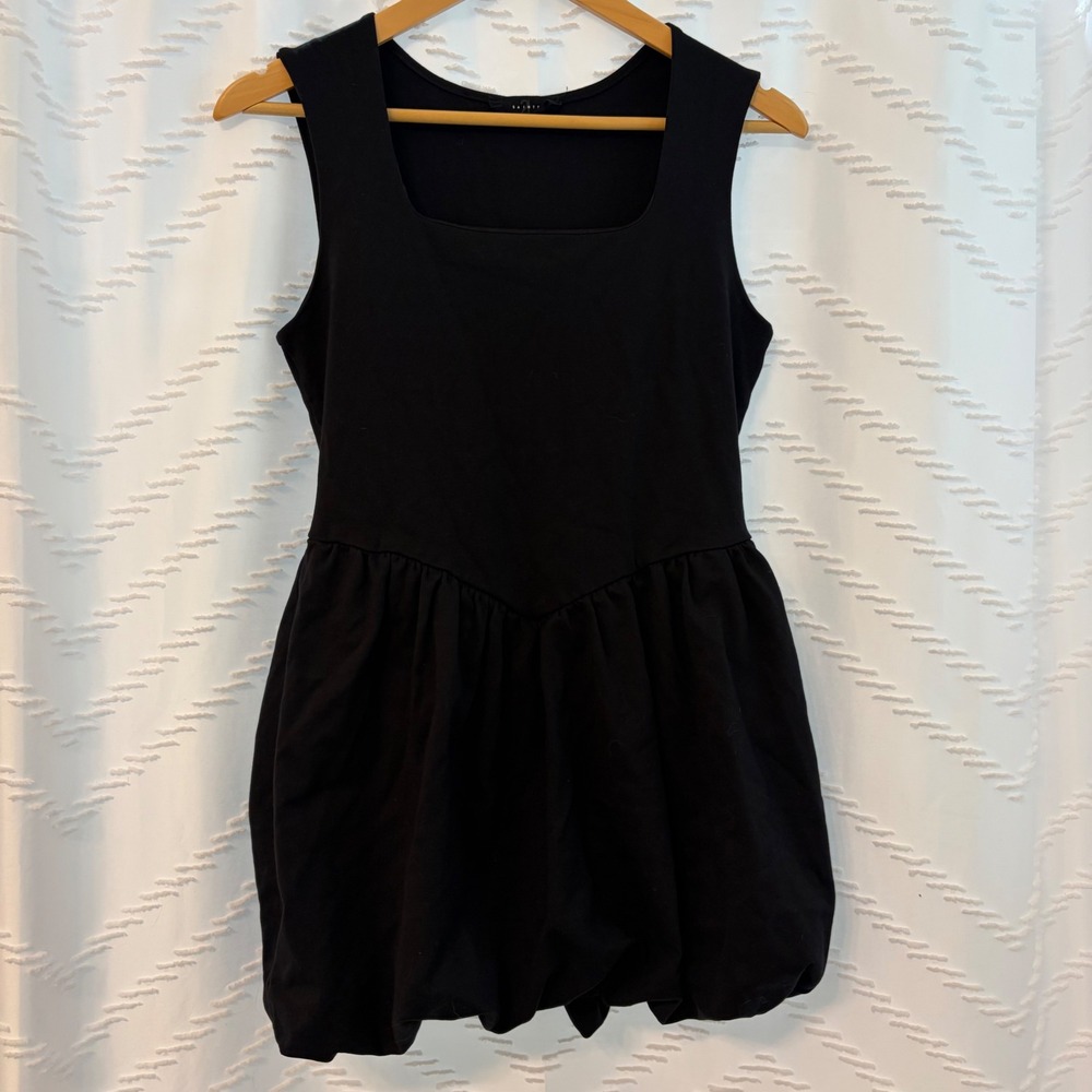 Saints 21 Womens Black Sleeveless Bubble Hem Mini Dress Square Neck XL